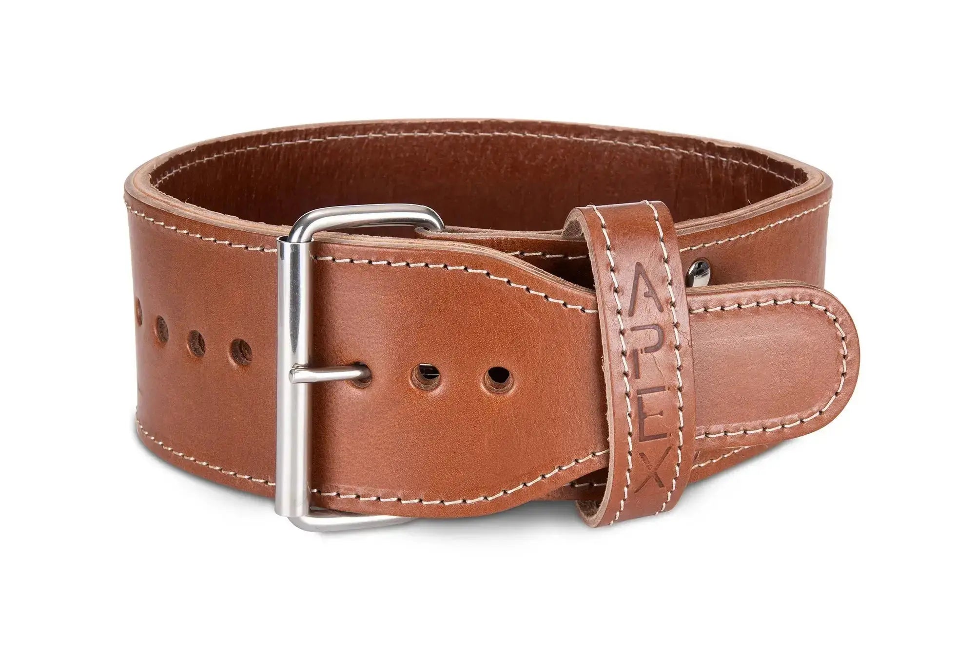 Apex 4 Inch Brown Powerlifting Single Prong Belt - Gunsmith Fitness