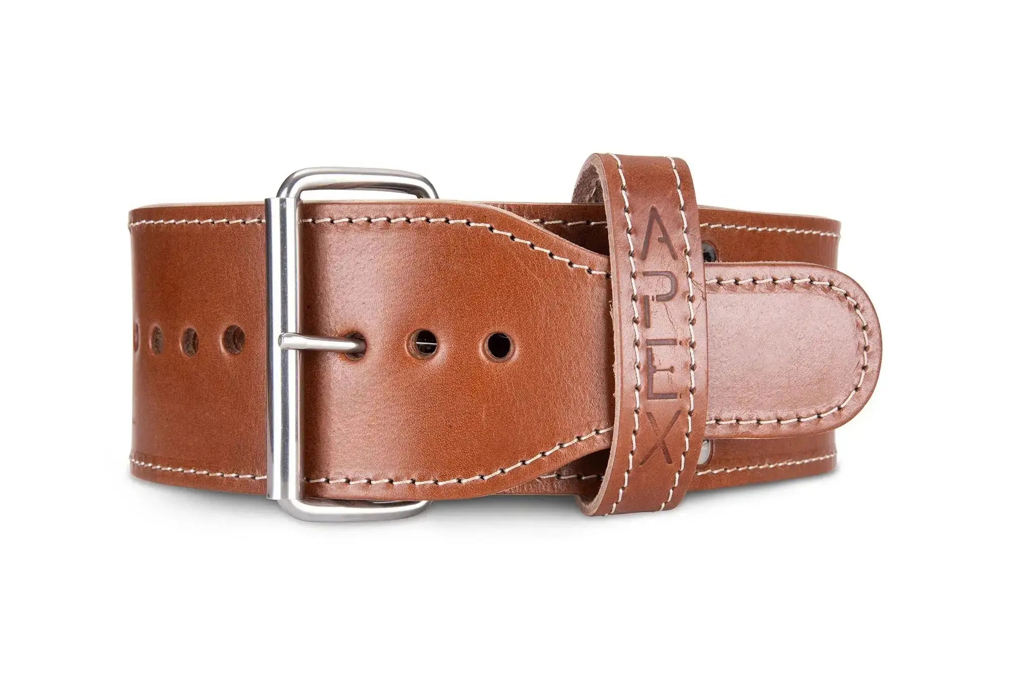 Apex 4 Inch Brown Powerlifting Single Prong Belt - Gunsmith Fitness