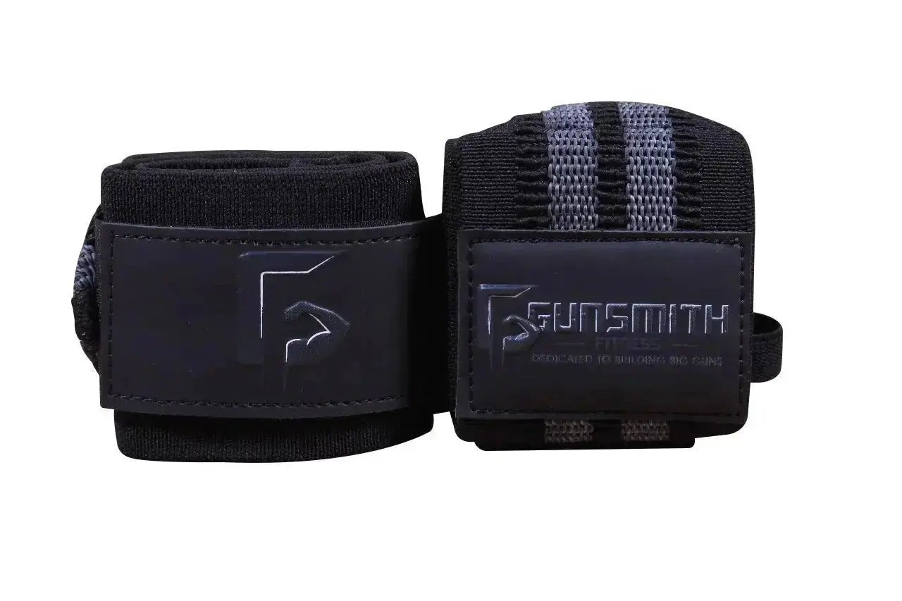 Black/Grey Gunsmith Fitness Wrist Wrap - Gunsmith Fitness