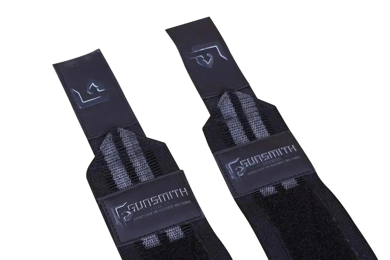 Black/Grey Gunsmith Fitness Wrist Wrap - Gunsmith Fitness
