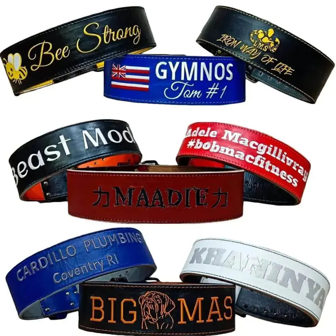 Custom Weight Lifting Belts  Leather Personalized Powerlifting Belts