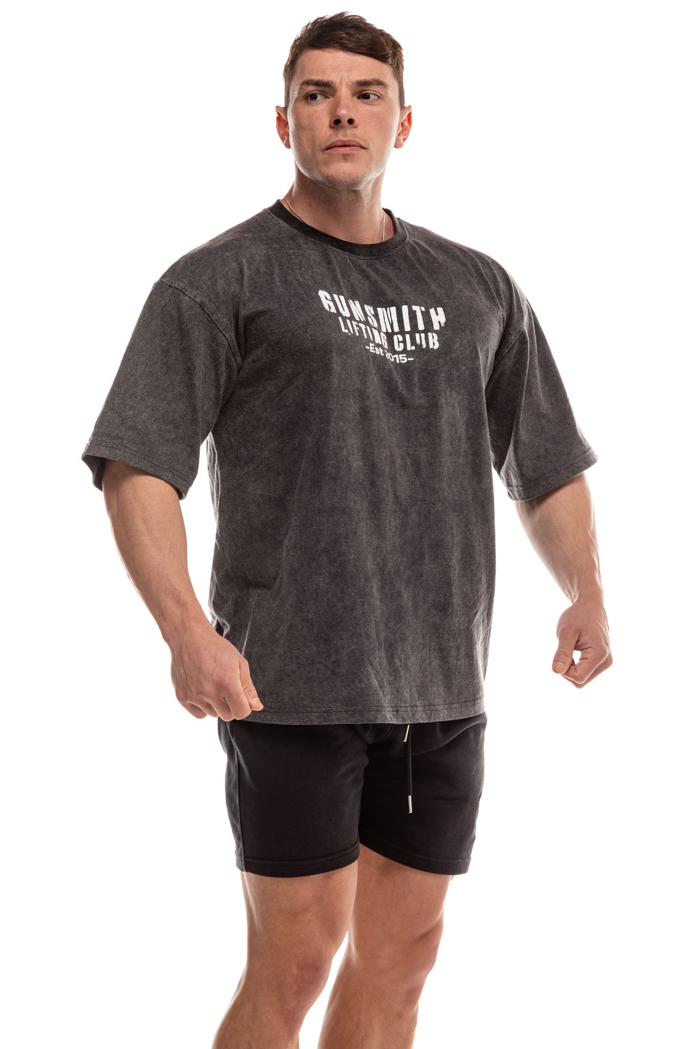 Clearance - Lifting Club Acid Wash Oversized T-Shirt - Gunsmith Fitness