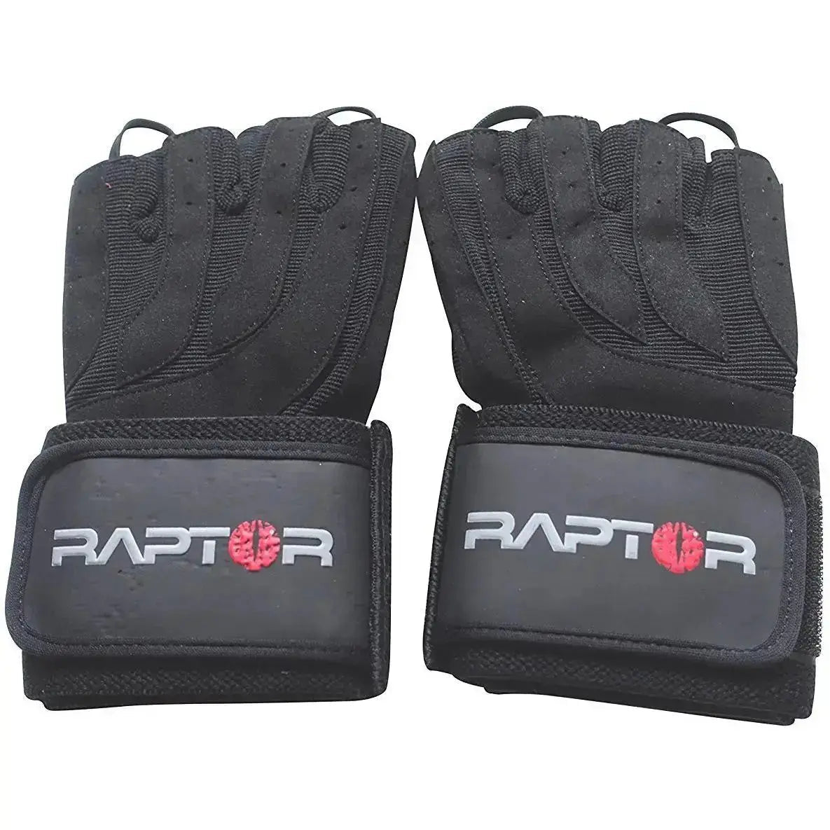 Clearance - Raptor Weightlifting Gloves with Integrated Heavy 18 Inch Wrist Wraps - Gunsmith Fitness