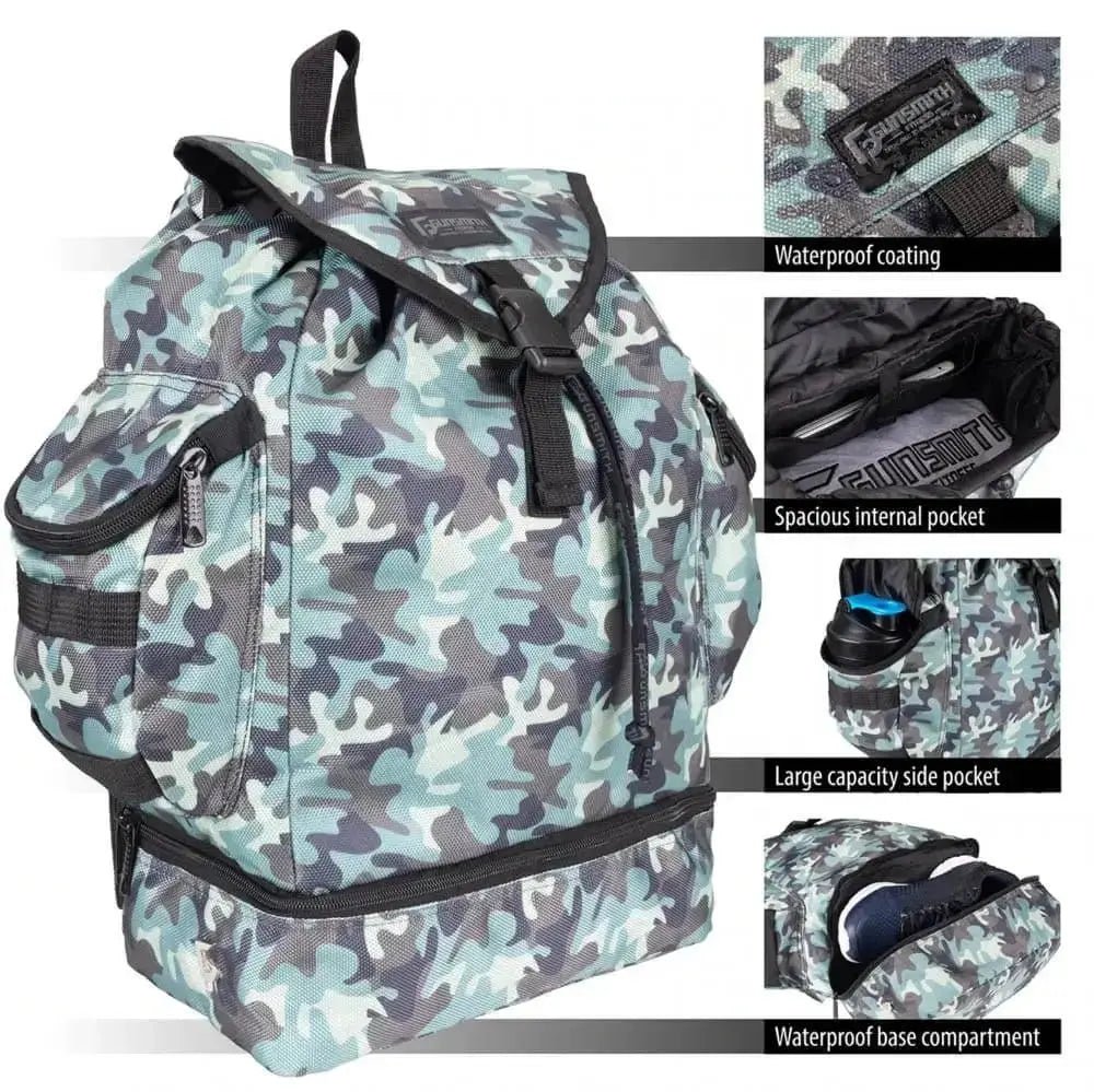 Camo gym outlet backpack