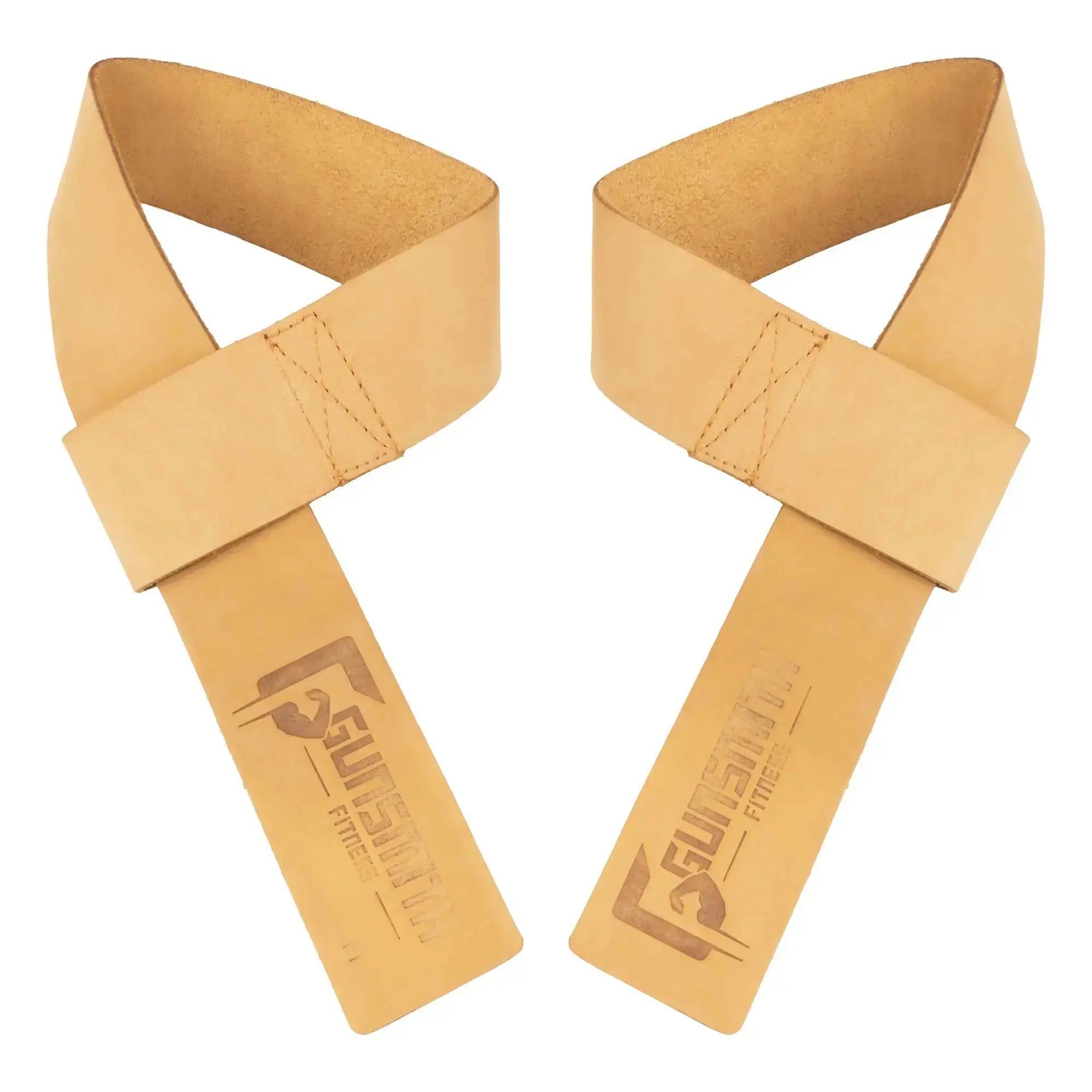 Premium 2 inch/5cm Wide Genuine Leather Weight Lifting Straps - Gunsmith Fitness
